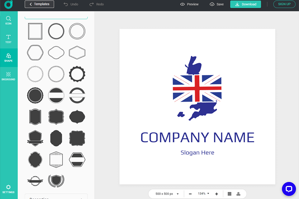 designevo design template maker interface