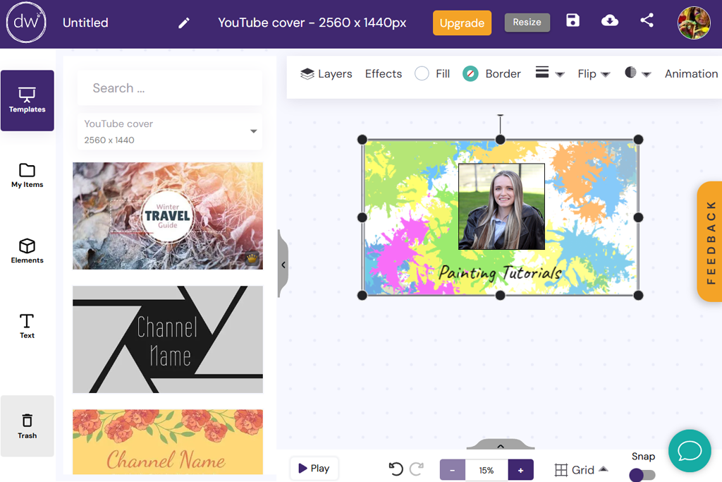 designwizard free youtube video editor