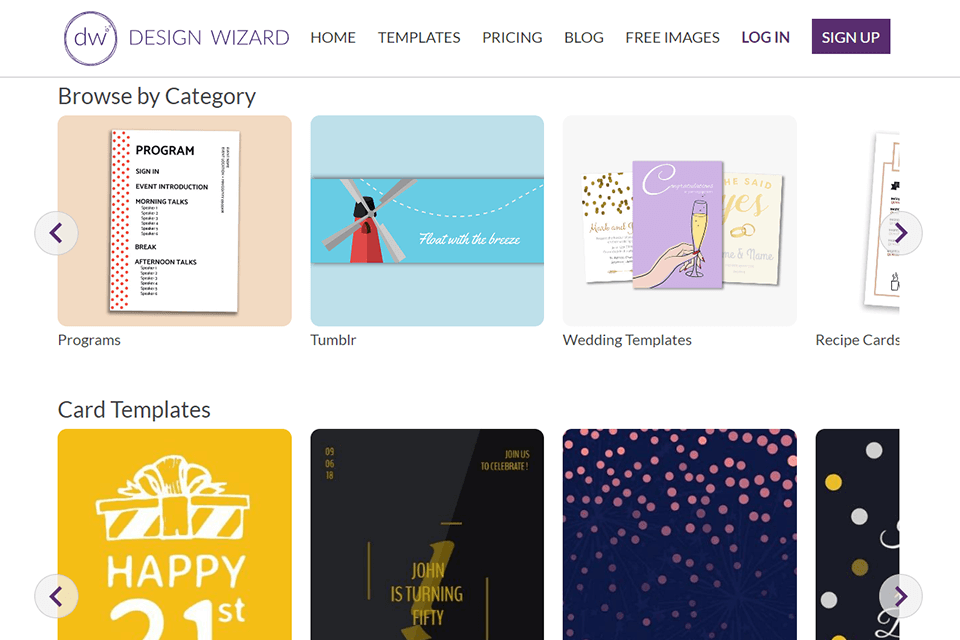 designwizard templates