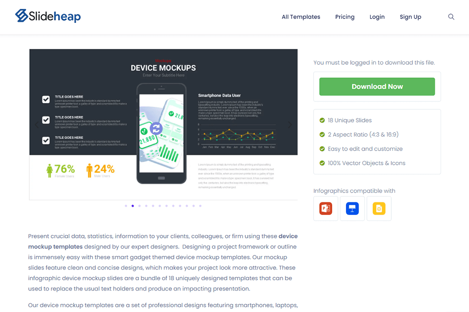 SlideHeap Infographic Slides Agency Review