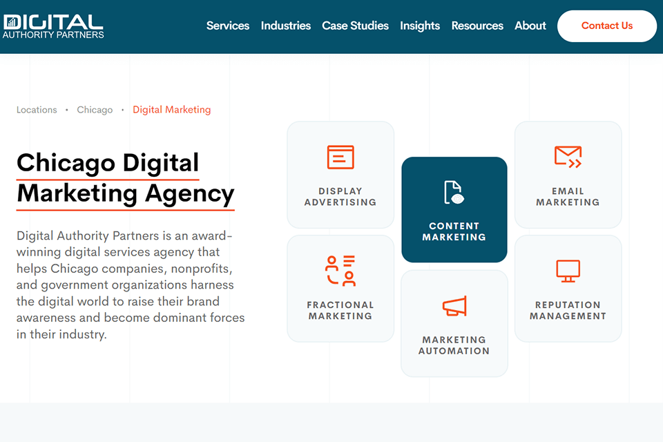 digital authority partners digital agency interface