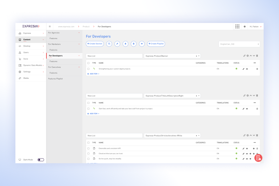 expresia digital experience platform
