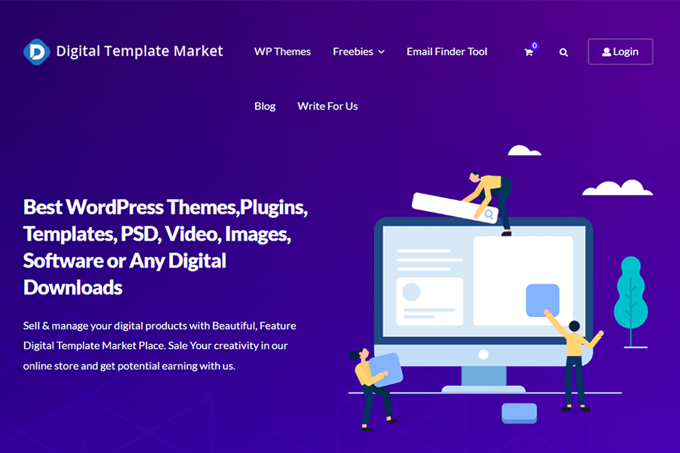 digitaltemplatemarket interface