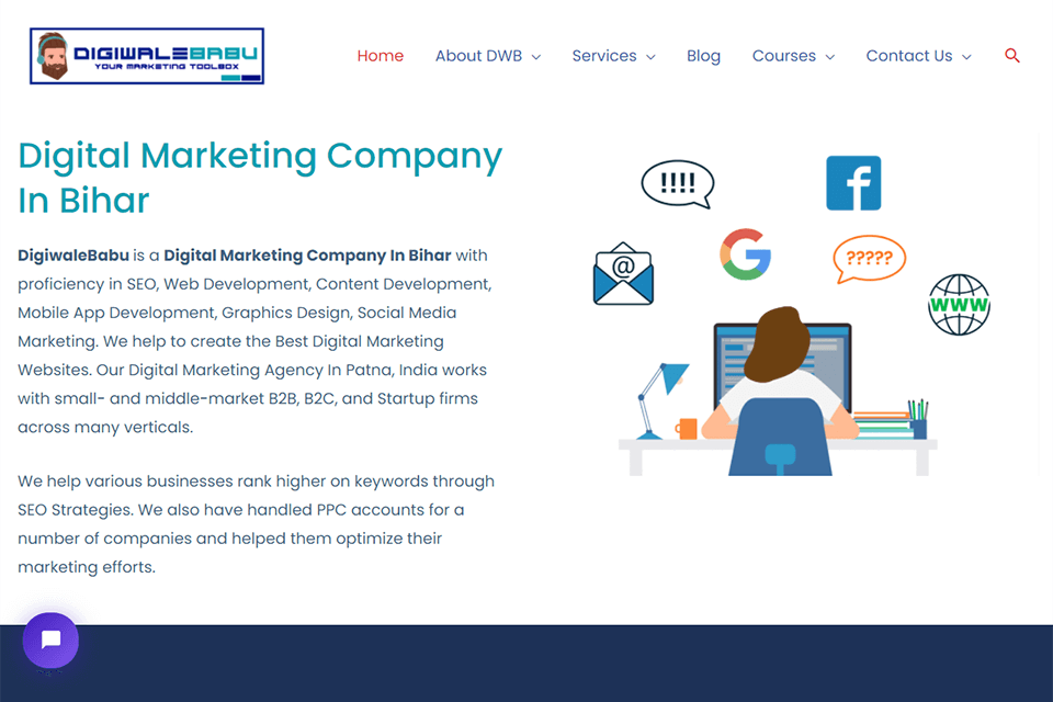 digiwalebabu digital marketing agency website