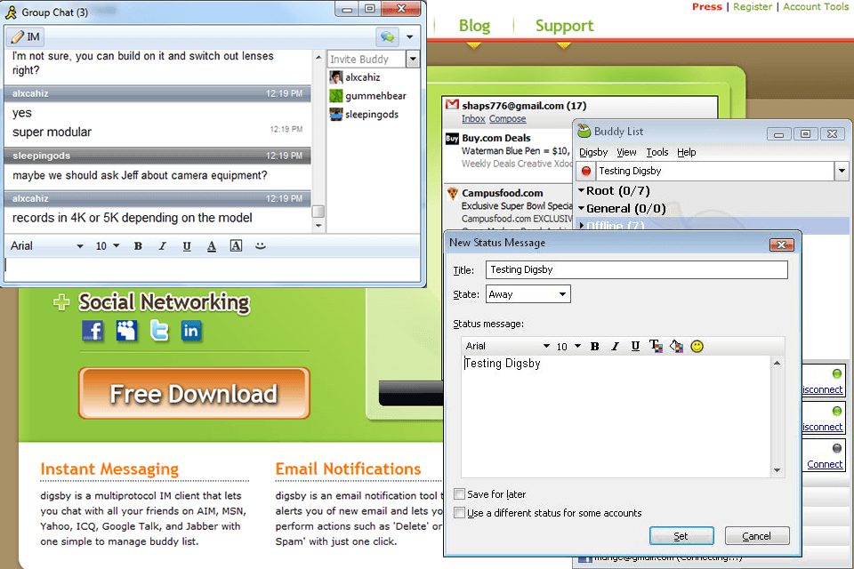 digsby download interface