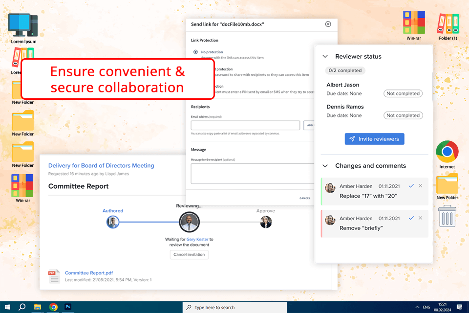 diligent boards management software interface