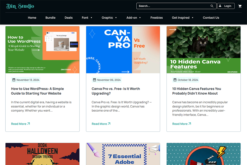 din studio graphic design blog