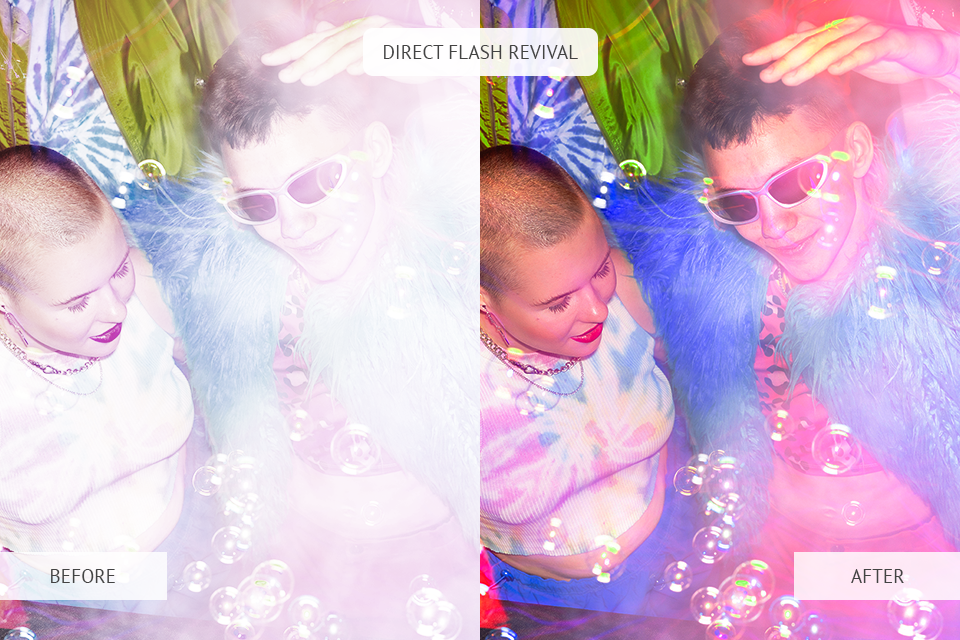 direct flash revival photography editing style