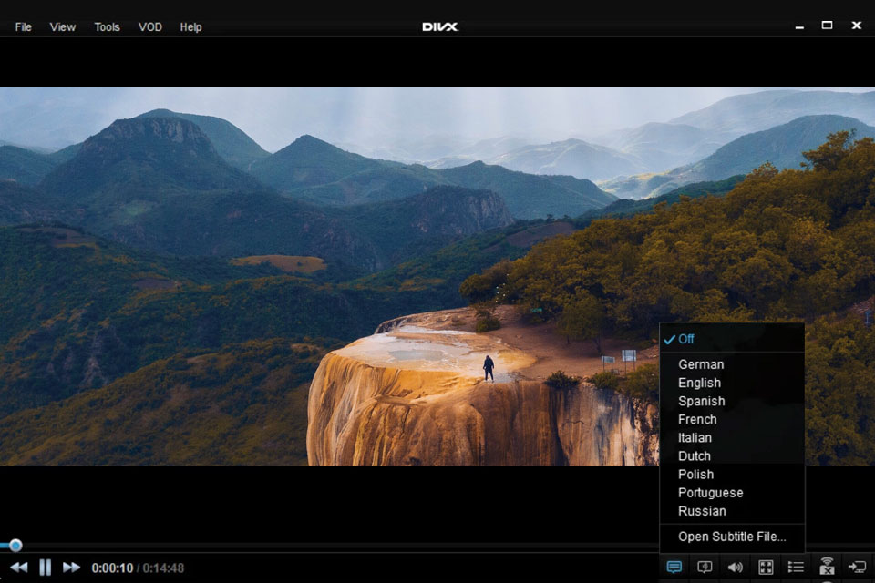 divx player mkv interface