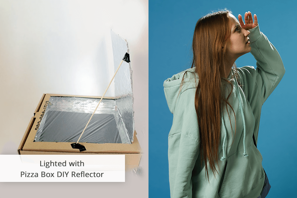 diy photography lighting pizza box