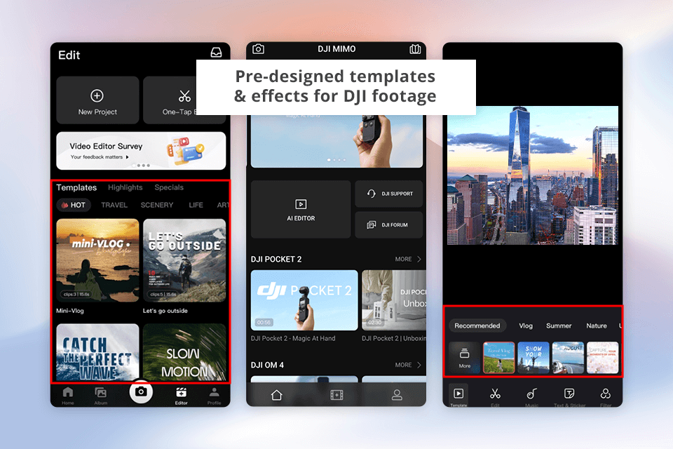 dji mimo dji video editor