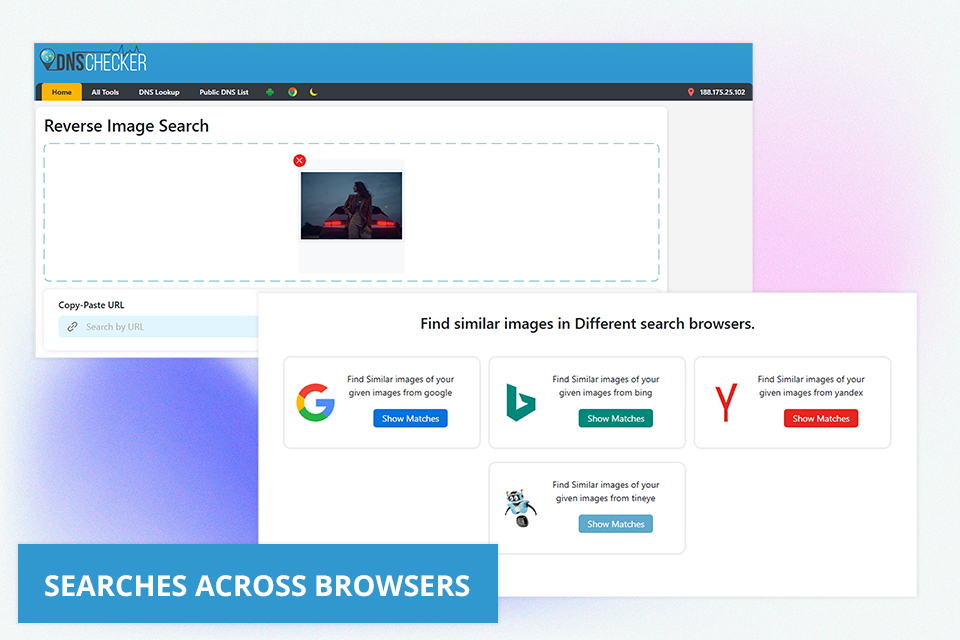 dnschecker stock photo finder