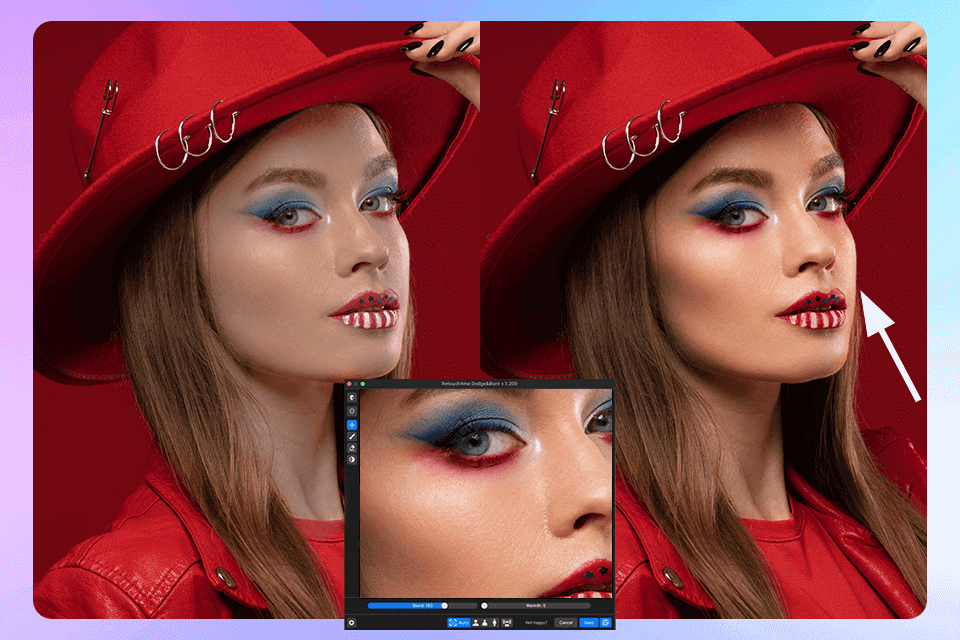 dodge & burn retouch4me photoshop panel sample