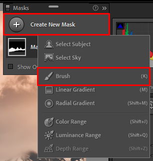 dodge and burn in lightroom new mask