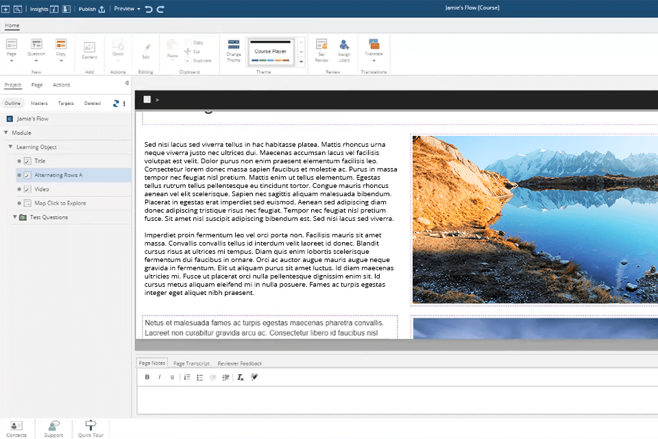 dominknow one elearning software interface