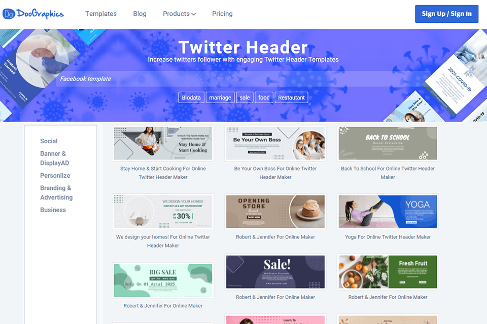 doographics templates for social nets