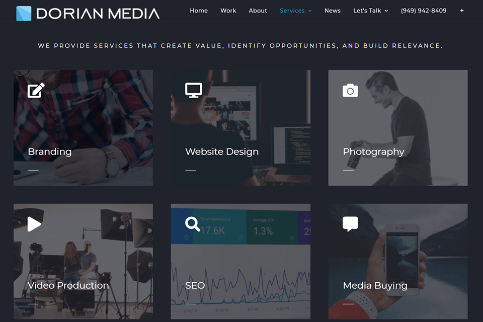 dorian media creative agency services