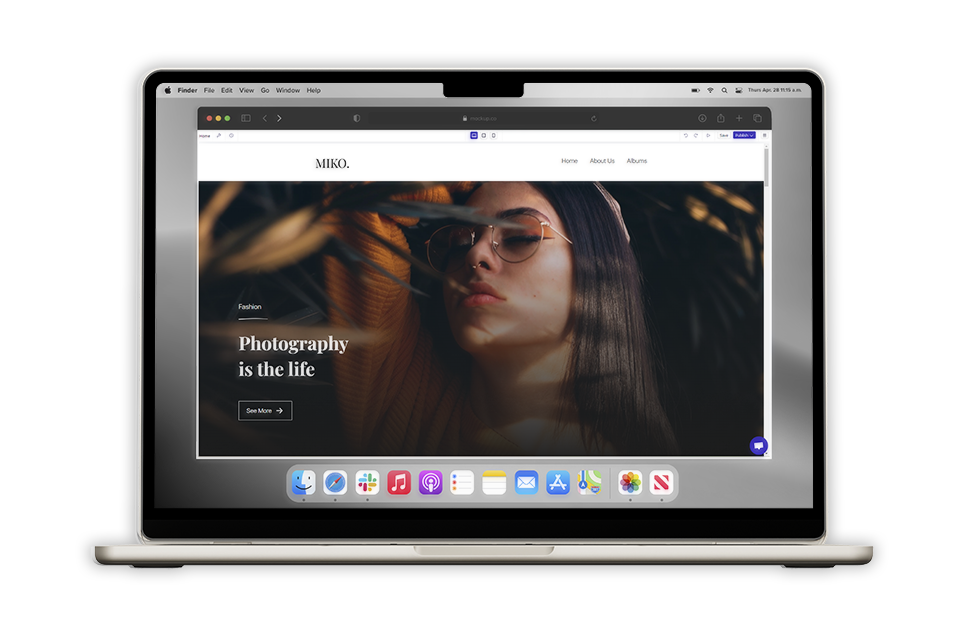 dorik website builder for photographer