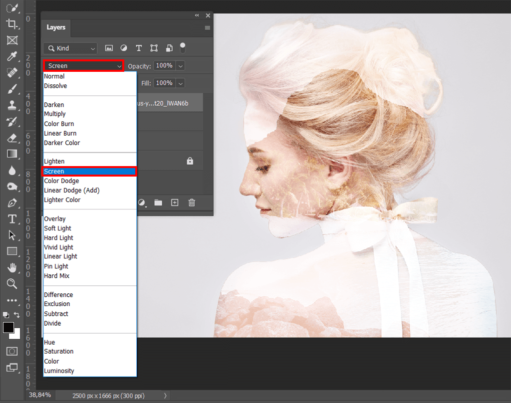 double exposure tutorial blend mode