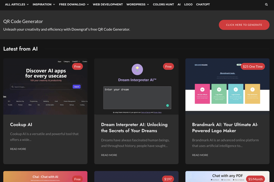 downgraf graphic desigb blog website