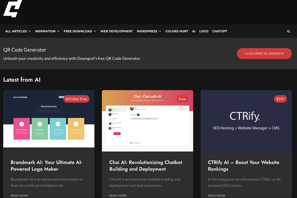 downgraph web design blog website