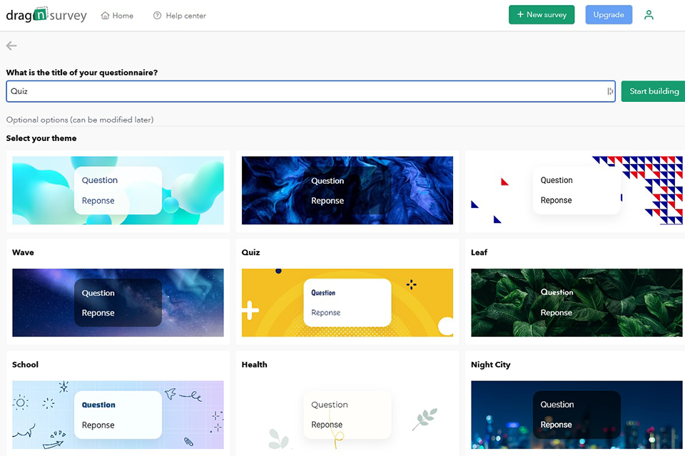 dragnsurvey online quiz maker