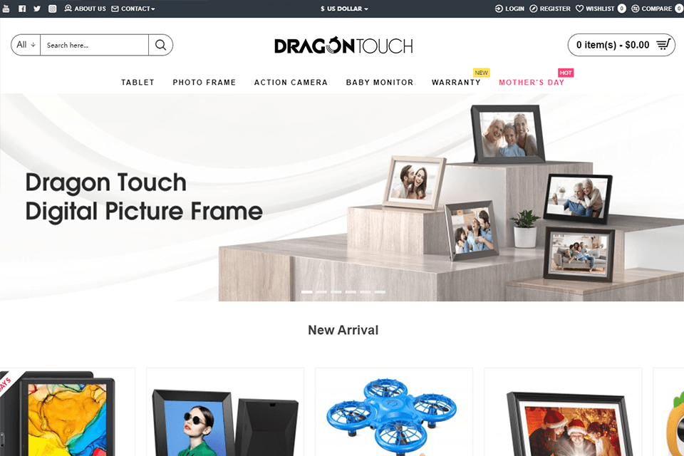 dragon touch review interface