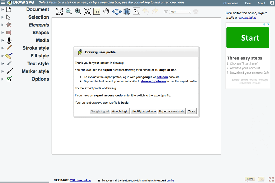drawsvg review interface