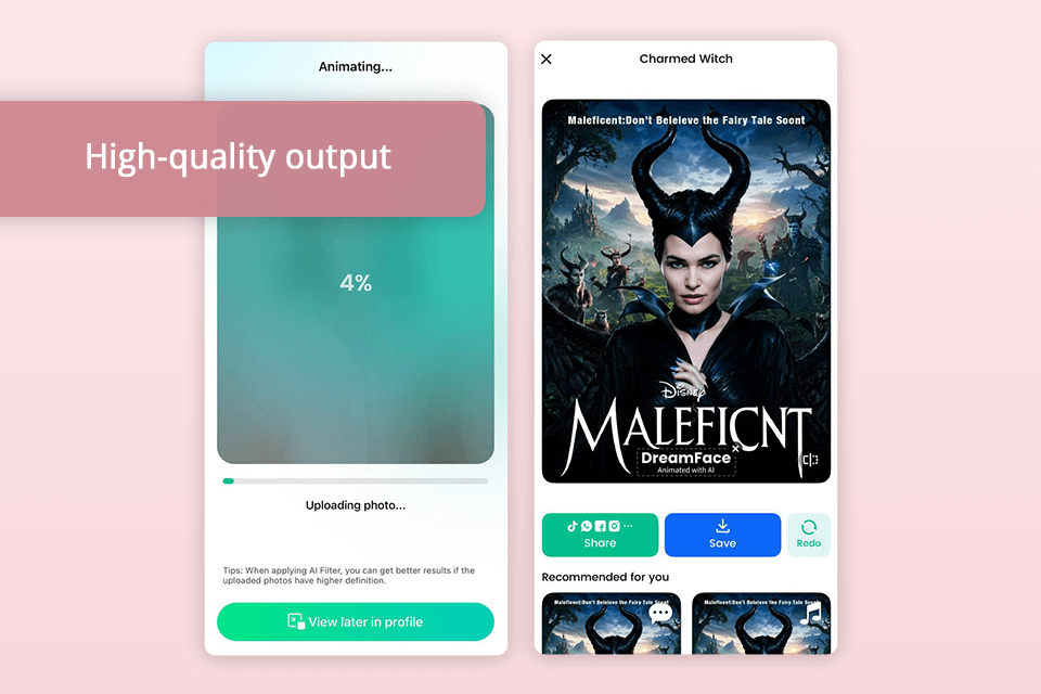 dreamface output example