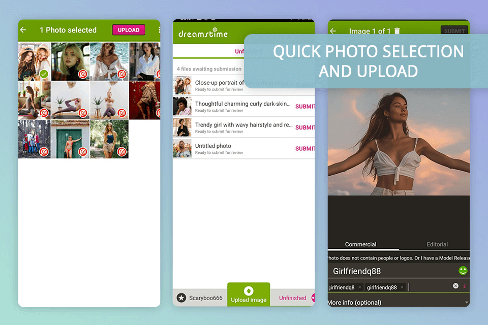 dreamstime photo selling app