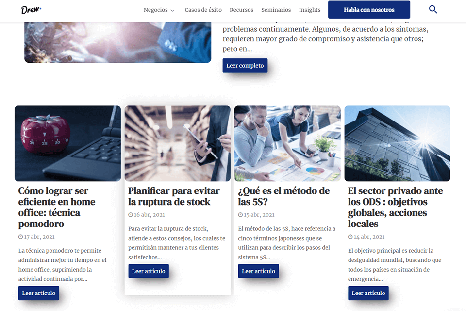 Reseña del blog de Drew global business consulting
