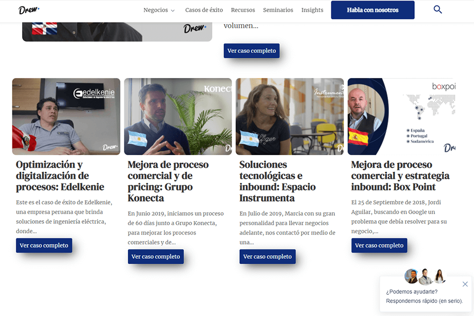 reseña del portafolio de drew global business consulting