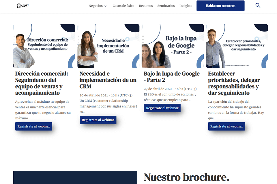 Reseña de los webinars de Drew global business consulting