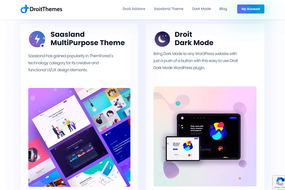 droitthemes wordpress templates site interface