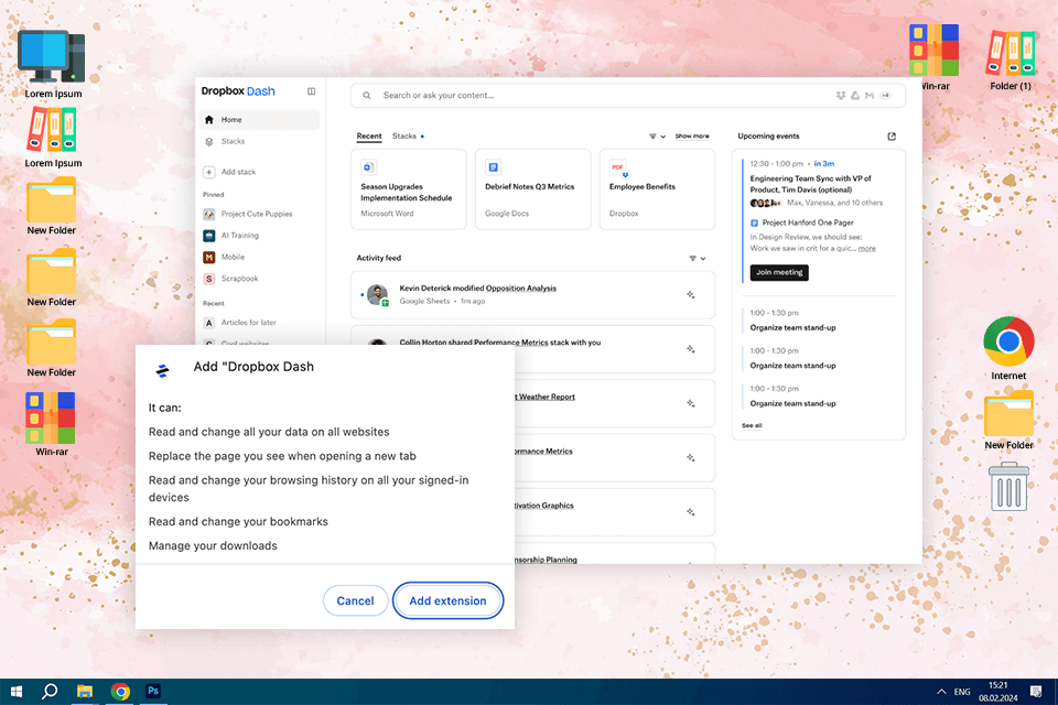 dropbox dash workflow