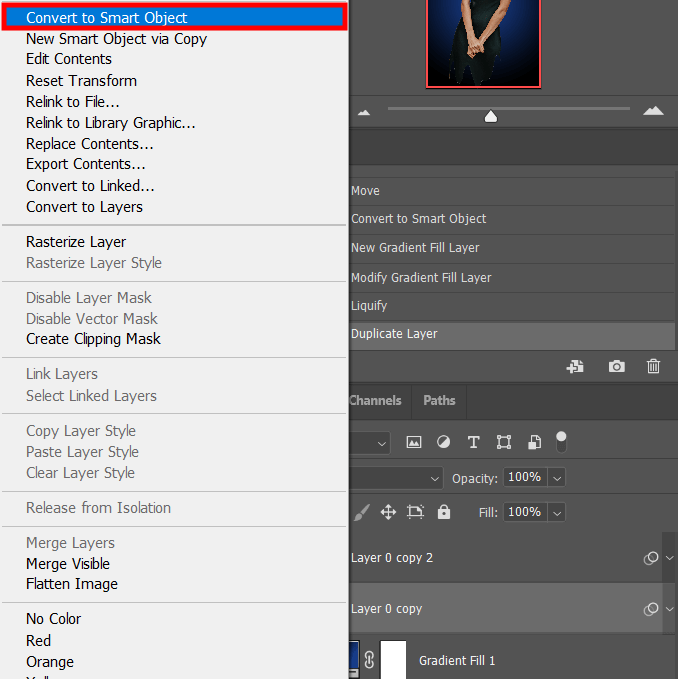 duplicate subject cutout layer to create paint dripping effect in photoshop