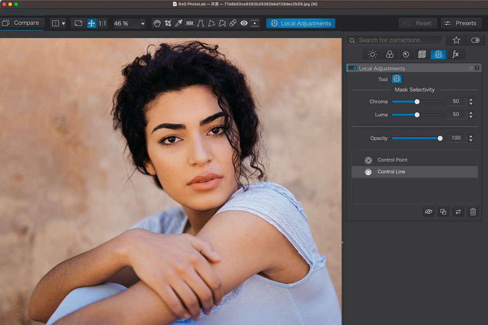 dxo photolab photo editing app for mac interface