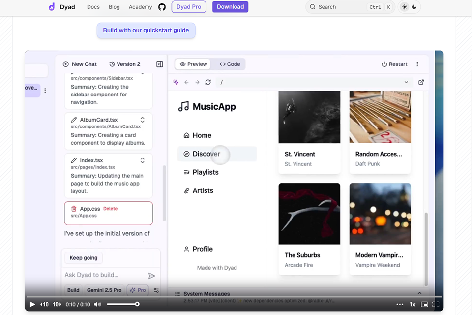 dyad sh free app builder