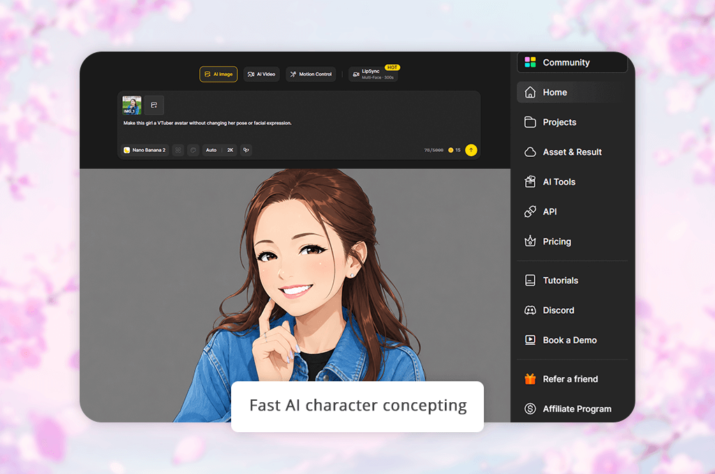 dzine ai vtuber maker