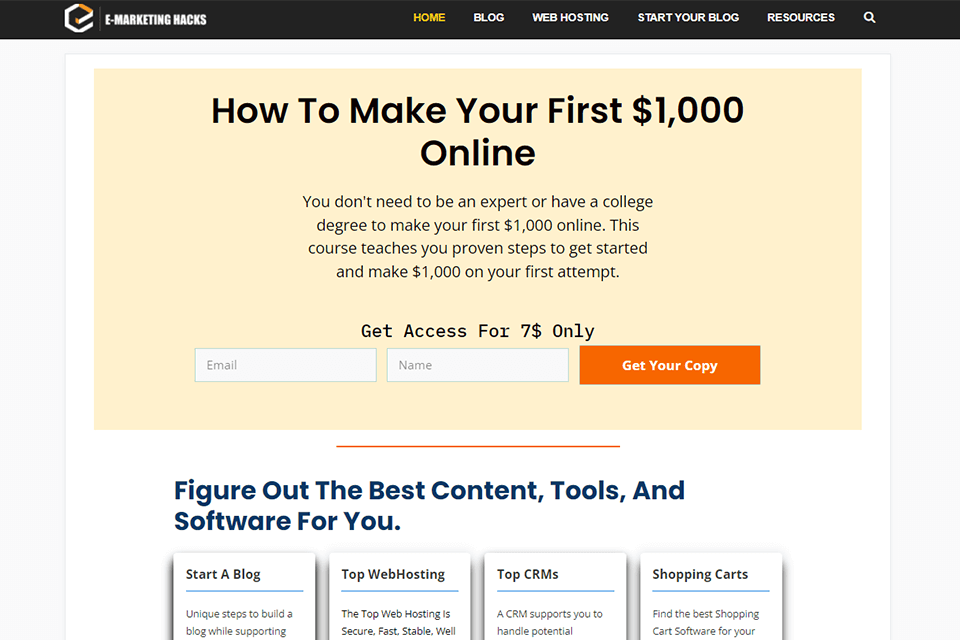 e-marketing hacks digital agency website