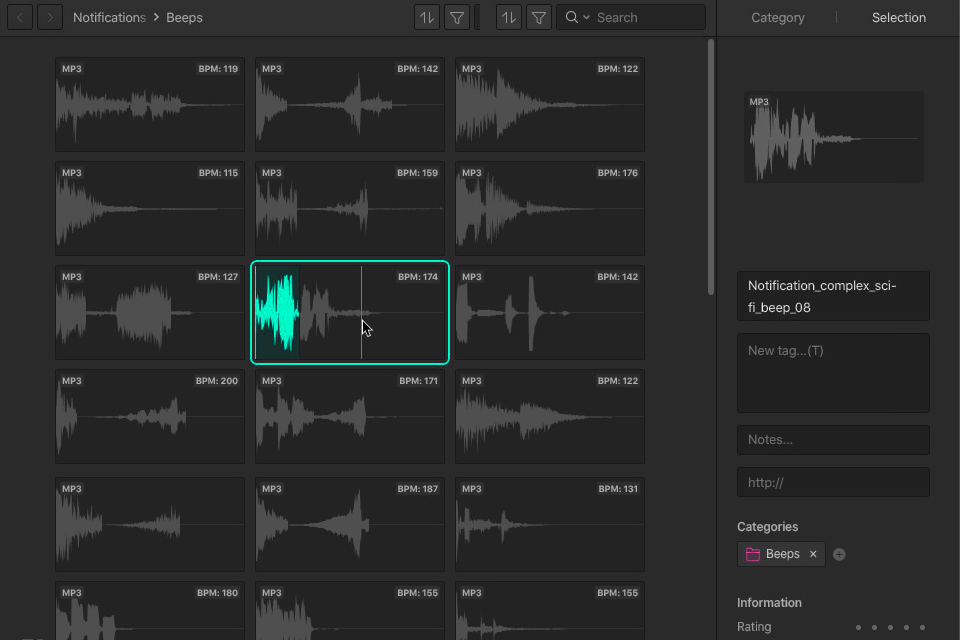 eagle music management software interface