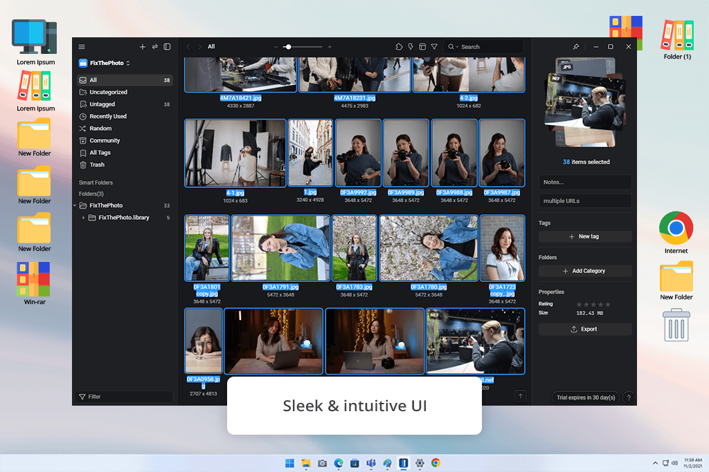 eagle photo organizing software interface