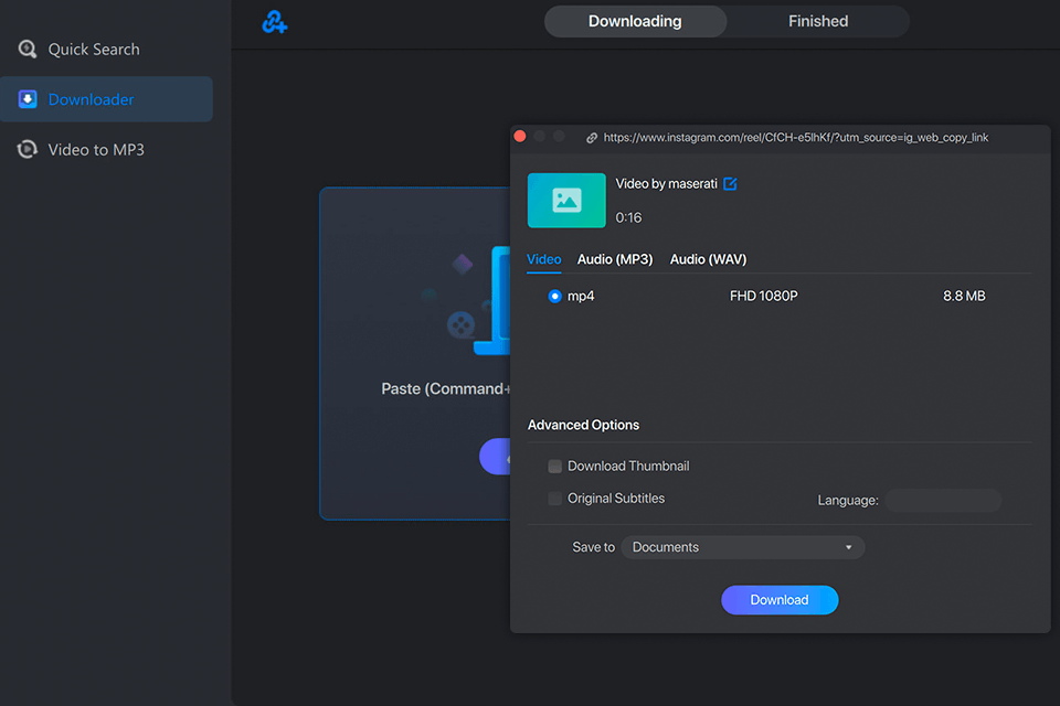 easeus video downloader interfaccia gratuita youtube downloader