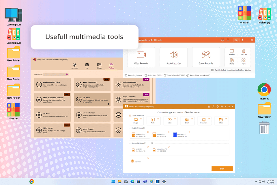 eassiy variety of tools