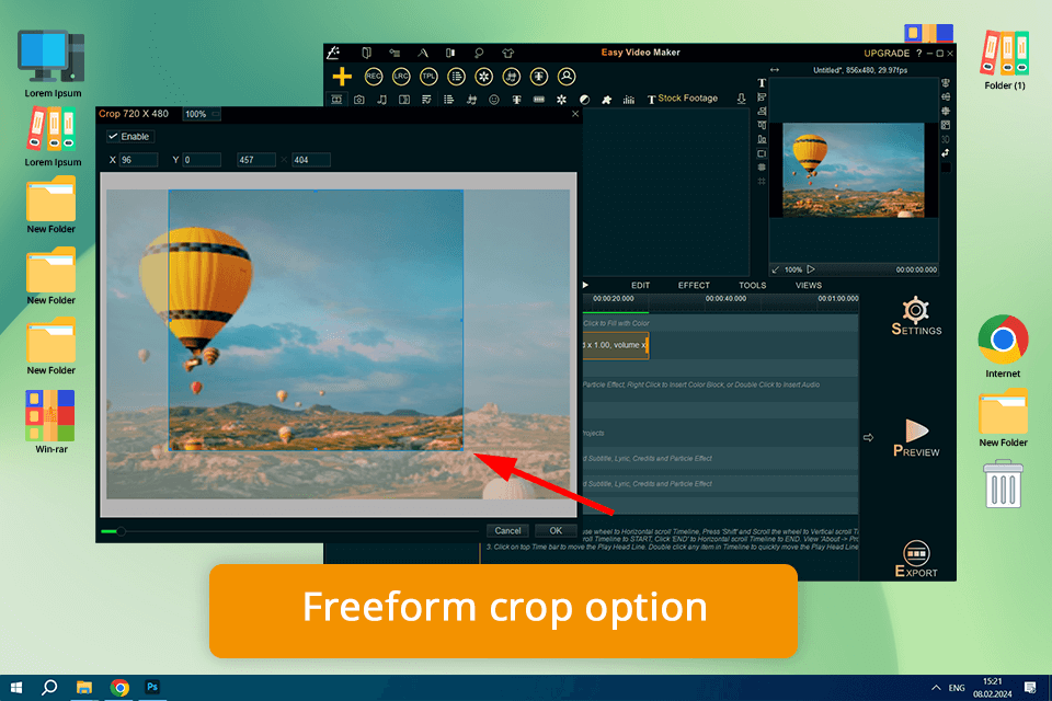 easy video maker cropping software