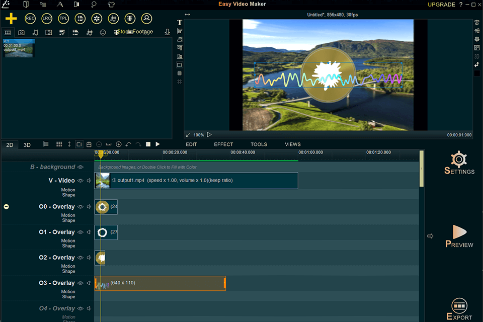 easy video maker timeline