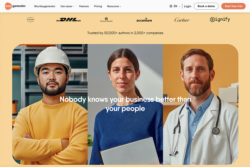 easygenerator instructional design software