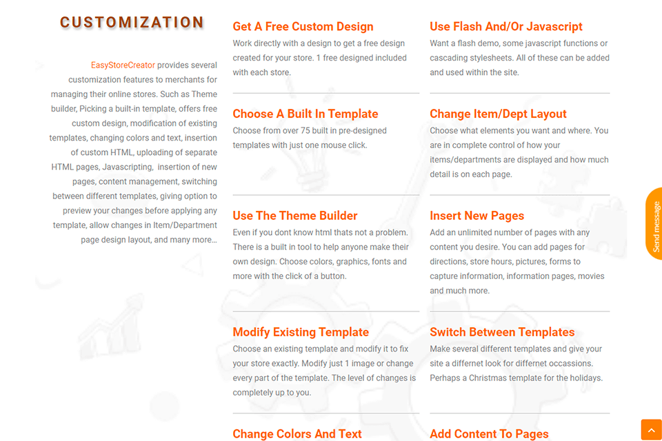 easystorecreator customization