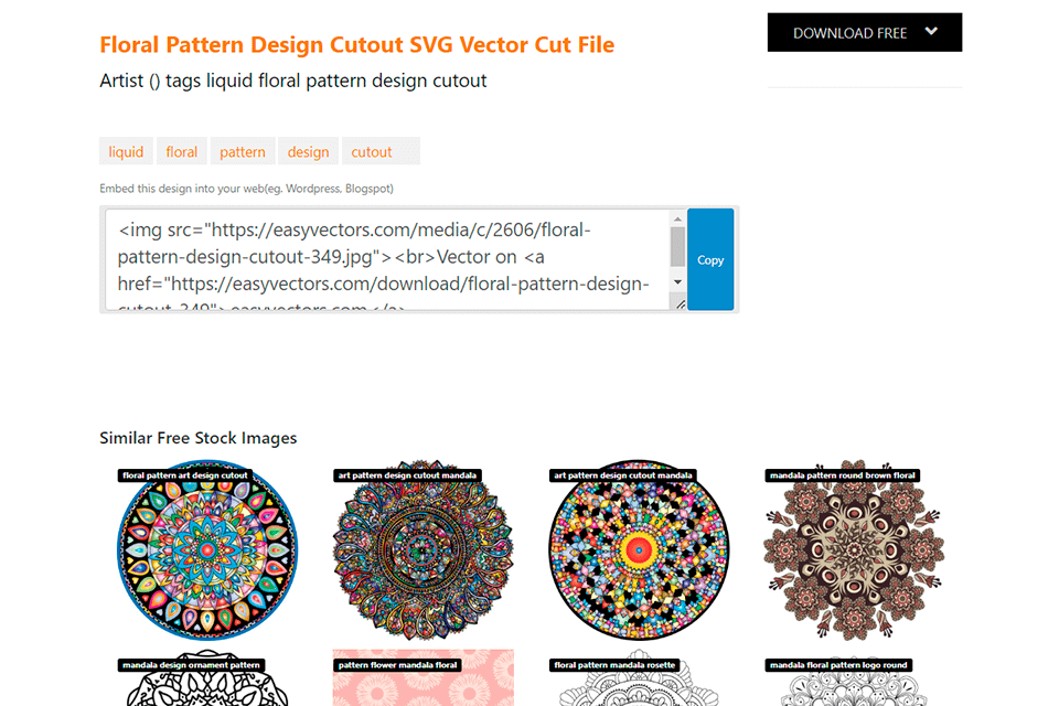 easyvectors interface tags and categories