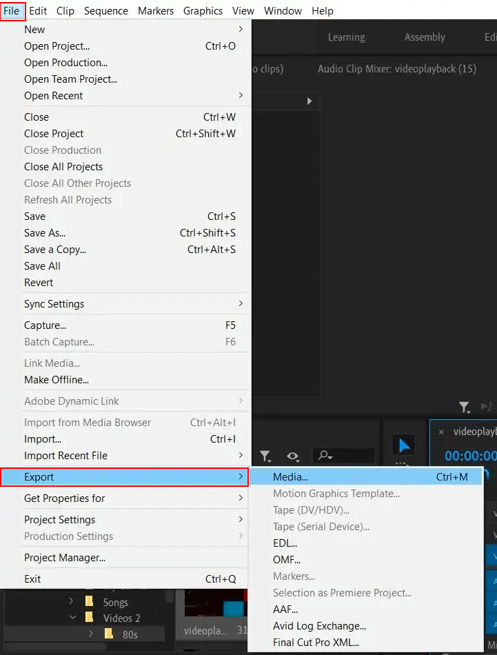 edit a 4k video on windows export